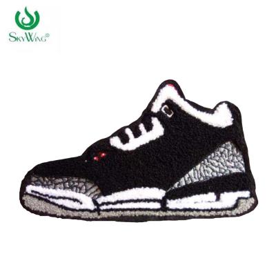 China Handmade Sneaker Chenille Embroidery Patch Stick On T-Shirt for sale