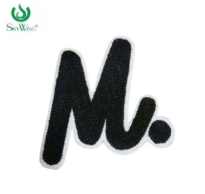 China Handmade Chenille Letter Embroidery Patches For Apparel With Factory Price for sale