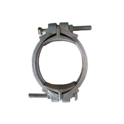 China Pipe Clamp Stainless Steel Worm Gear Drive Double Bolt American Type Pipe Clamp for sale