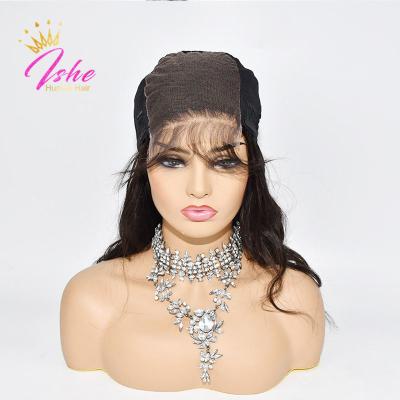 China Handmade weft wholesale price and high quality HD lace up 4x4 closure wig with baby hair for sale