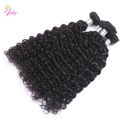 China Ishe Kinky Curly Hair Curly Bundles 100% Unprocessed Fullest 10A Virgin Human Hair for sale