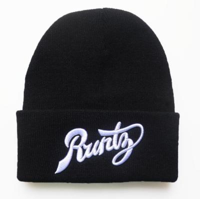 China 2022 new COMMON winter men and women warm hat 100% acrylic embroidery RUNTY knitted Beanie Hats hip-hop hat for sale