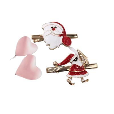 China Children's hairpin Santa Claus hairpin BB clip cartoon bow Christmas hairpin Christmas hair ornaments hair accessory hairpin for sale