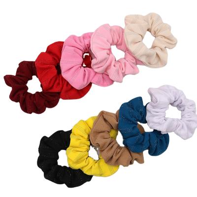 China Daily Life Soft Elastic Hair Rope Scrunchies Big For Women Girls Hair Bands Ties Soft Solid Scrunchy Fashion Hair Accessories for sale