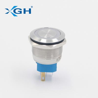 China Push Button 10a Metal Stainless / Nickel Plated Brass Push Button Switch for sale