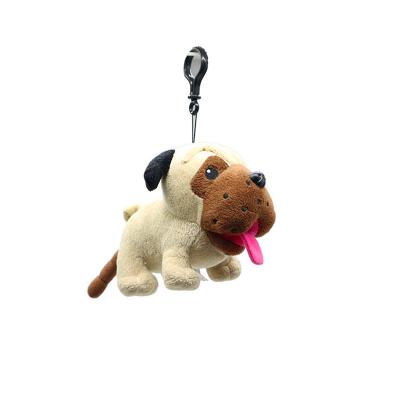 China 2020 Promotion Gift Mini Plush Soft Toy Shar Pei Dog Stuffed Keychain Doll Peluche for Bag Decoration for sale