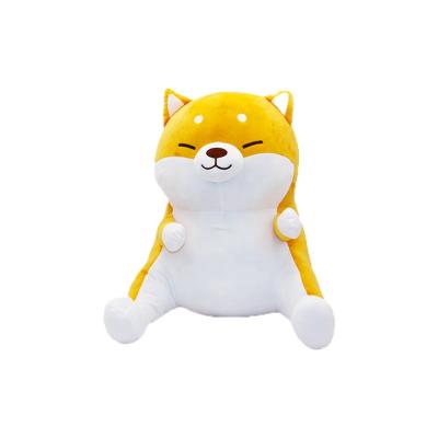 China Hot Plush Toys Factory Sale Lumbar Support Pillow Shiba Inu Cushion Back Stuffing Plush Pillow for sale