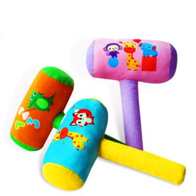 China Soft Plush Toy Hammer Stuffed Toys Baby Cartoon Doll Early Learning Education Toys for sale