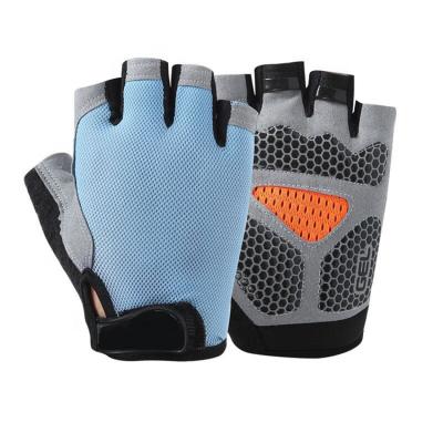 China Breathable + Wear Resistance Mountain Bike Fitness Dumbbell Half Finger Sports Riding Anti-slip Gloves for sale