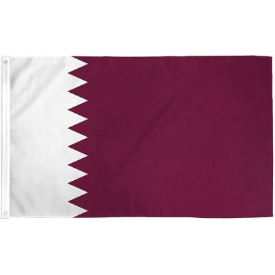 China Factory price Qatar flag 90*150cm polyester FLYING national flag for sale for sale