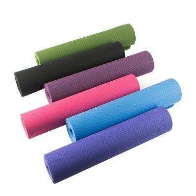 China 183*61cm Yoga Estera Double Color Exercise Mat 4mm Tape Environmental Non-Toxic Tape Yoga Mat for sale