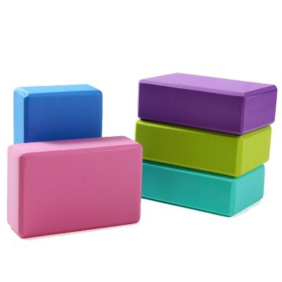 China Durable Colorful Custom EVA Yoga Block Available Non Slip Recycled Bricks For Gym Fitness for sale