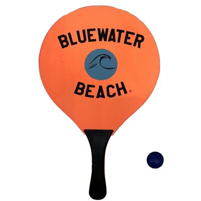 China Durable New Design Colorful Wooden Beach Paddle For Beach Training Tennis Racket for sale