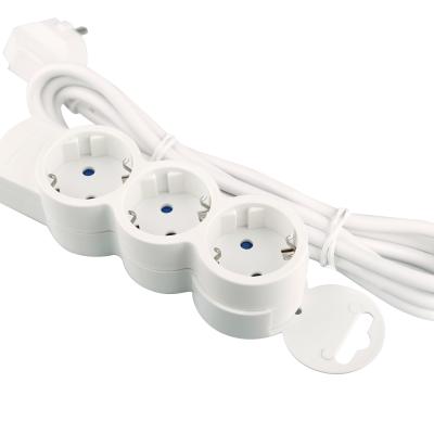 China With H05VV-F 3G0.75MM2 Cable 1.5M Oem Customized 10A 230V AC 4 Way Round Rewardable Cute Popular Plug Extension Universal Electric Power Socket for sale