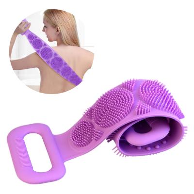 China EXFOLIATING Bath Body Brush Bath Belt Exfoliating Back Sweep Clean Belt Wash Skin Household Shower Brushes for sale