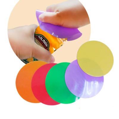 China Viable Multi-Color Universal Round Silicone Kitchen Coasters Bottle Lid Openers Can Knock Gripper Pads for sale