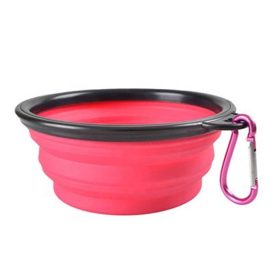 China Sustainable Hot Sale Pet Products Food Grade Silicone Portable Collapsible Dog Bowl for sale