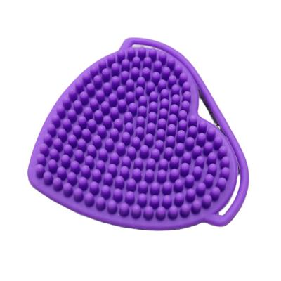 China 2021 Hot Selling Amazon Silicone Acne Treatment Dual Side Washing Heart Shaped Facial Brush Soft Side Soft Cleansing Brush For Skin-kind for sale