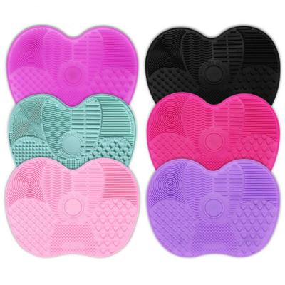 China Beauty Cosmetics Tools Silicone Makeup Brush Cleaner Base Makeup Brush Scrubber Board Pad Make Up Brush Wash Gel Cleanser Mat Hand Tool for sale