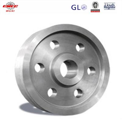 China Ship Crane Parts Cast Alloy Steel Pulley / Single Sheave Pulley OEM for sale