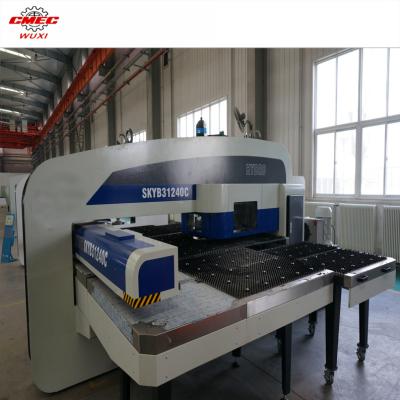 China SKYB 4 Control Axis Hydralic CNC Turret Punch Press 4000mm Steel Plate for sale