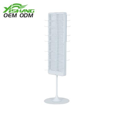 China Durable Coated White Floor Standing Display Racks Peg Metal Hook Display Rack Retail Store Display for sale