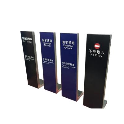 China 0.8mm Plate Signage Metal Signs Airport Aluminum Outdoor Digital Rail Station Wayfinding Guide Signs for sale