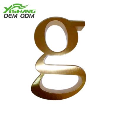 China Beautiful Soft Golden Stainless Steel Backlight Channel Letter Sign Led Office Logo Signboard for sale