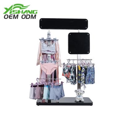 China Excellent quality durable lingerie shop stainless steel underwear display rack for sale