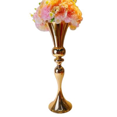 China New Classic/Postmodern Modern Wedding Decorative Metal Floor Tall Large Flower Vases for sale