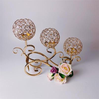 China Hotel Cafes Office Wedding Decoration Table Centerpieces Golden Home 3 A.M. Candelabra for sale