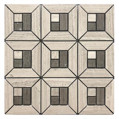 China Traditional Chinese Factory Price Square Wall Cover Stone Design Stone Tiles Marble Mosaics for sale