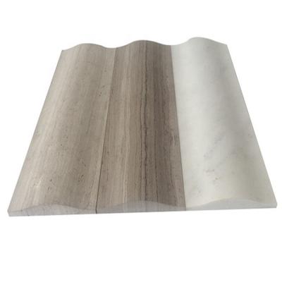 China Modern Cheap Gray Marble Tile Skirting , Marble Tile And Marble Flooring Border for sale