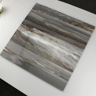 China CLASSIC High Quality Elegance Gray Gold Square Marble Polishing Mixed Mosaic Flooring for sale