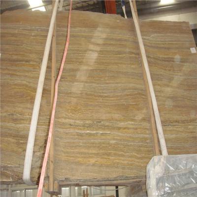 China Modern hot sale honed gold sliver travertine marble slabs for decoration for sale