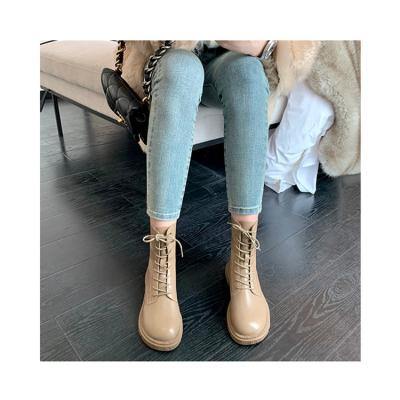 China Quality Guaranteed Women's Round Sole Winter Boots Wholesale Women's Leather Boots for sale