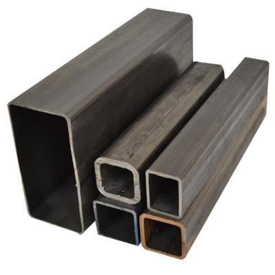 China Liquid pipe made in china rectangular carbon black square mild steel tube with low price for sale