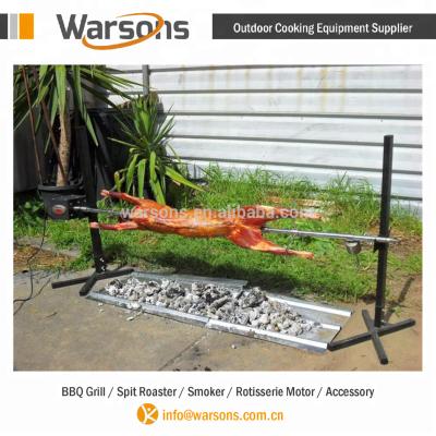 China Adjustable Height Heavy Duty Portable Lamb Spit Roaster Camping Grill for sale