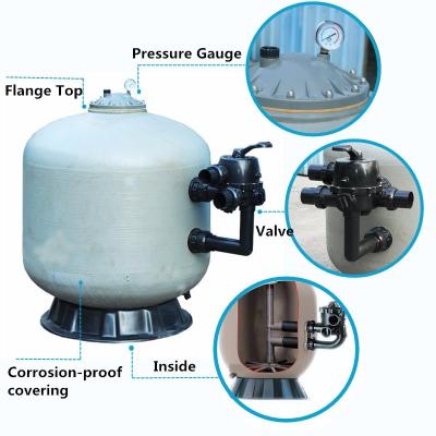 China High Pressure Swimming Pool Fiberglass Top Mount Sand Filter Machine De Pool Activated Carbon Filter Side Mount Sand Filter for sale