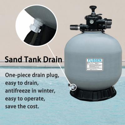 China Multi Port Pool Fiberglass Top Mount Sand Filter 6 Valve Water Port Fiberglass Pool Sand Filter Pool for sale