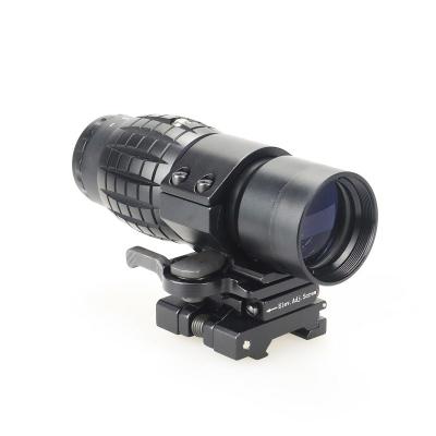 China Aluminum 3X Magnifier Scope with Flip to Side and Quick Detach 20mm Rail Mount Chase for sale