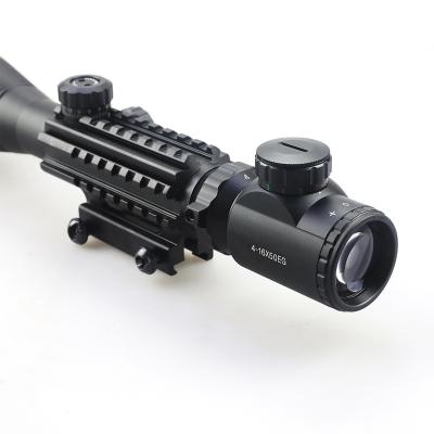 China Riflescope C4-16X50EG aluminum tri-rail. Rangefinder reticle with -10 levels of flare, exposed turrets for quick and easy adjustments for sale