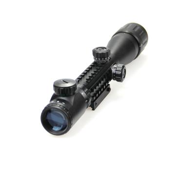 China The High Quality Tri Rail Aluminum Riflescope C3-9X40AOEG Front Adjustable Objective Red &Green Illumination, Exposed Turret for sale