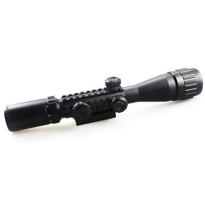 China The High Quality Tri Rail Aluminum Riflescope C3-9X40AOIR Front Adjustable Objective Red &Green Illumination, Exposed Turrets for sale