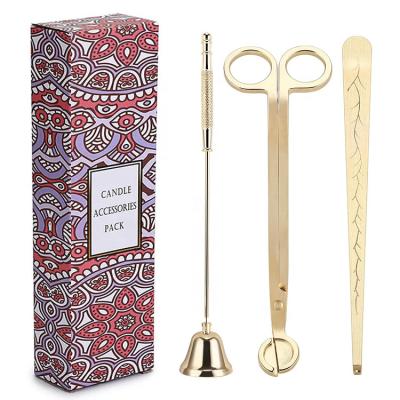 China Silver Rose Gold Metal Matte Black Universal Wick Trimmers Candle Cut Sniffer Cutter Accessory Wholesale Set for sale