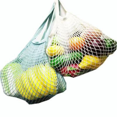 China New super portable folding cotton net bag vegetable and fruit storage bag supermarket portable shopping bag for sale