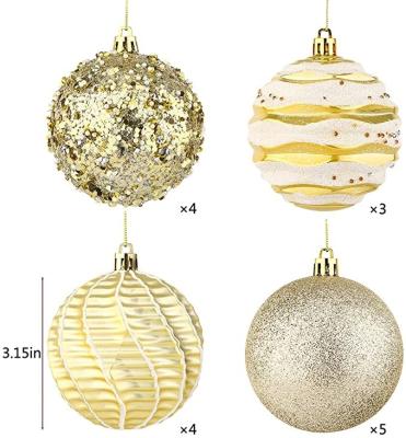 China Eco-friendly Christmas Ball Ornaments Unbreakable Clear Plastic Christmas Baubles Decorative Baubles Set With Exquisite Decorations for sale