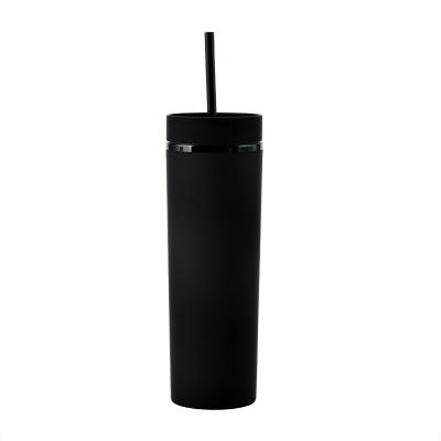 China Tumbler 16oz Plastic With Lid double walled large shatterproof wholesale disposable acrylic tumblers for sale