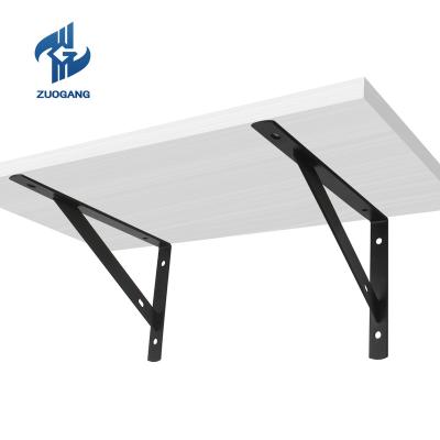 China Stainless Steel 6 8 10 High Quality Adjustable 12 Inch Black L Shape Metal Triangle Heavy Duty Shelf Bracket For Furniture for sale