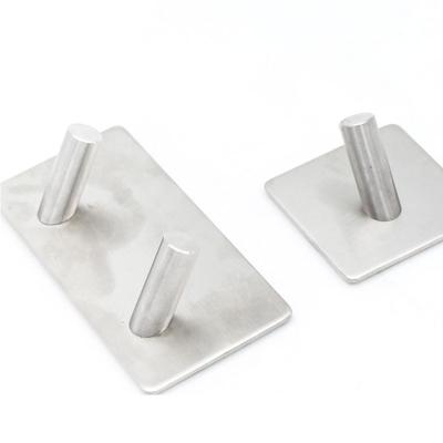 China Adhesive Towel Hooks Stainless Steel 3M Self Adhesive Hooks Rail Viable Kitchen Towel for sale